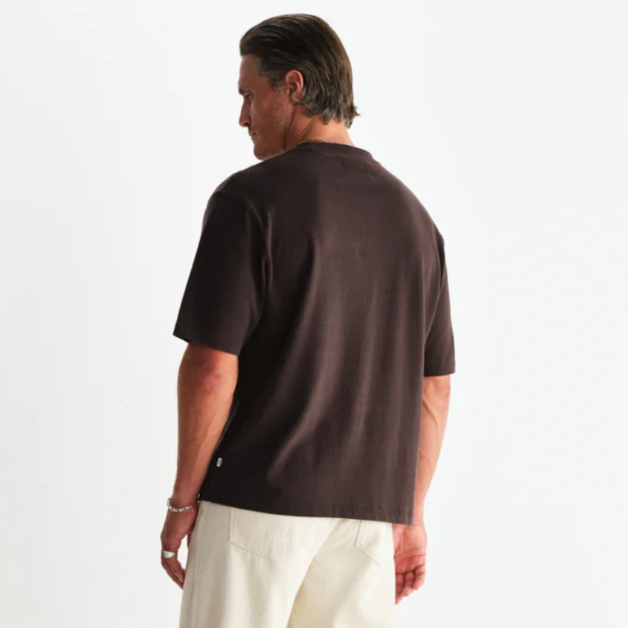 Wax London Milton SS Tee Dark Brown