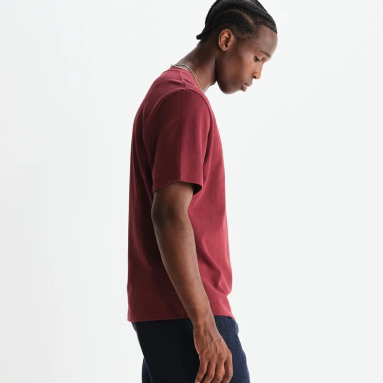 Wax London Dean SS Tee Burgundy
