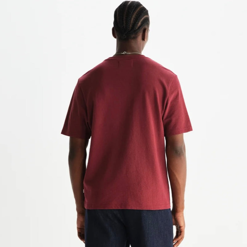 Wax London Dean SS Tee Burgundy