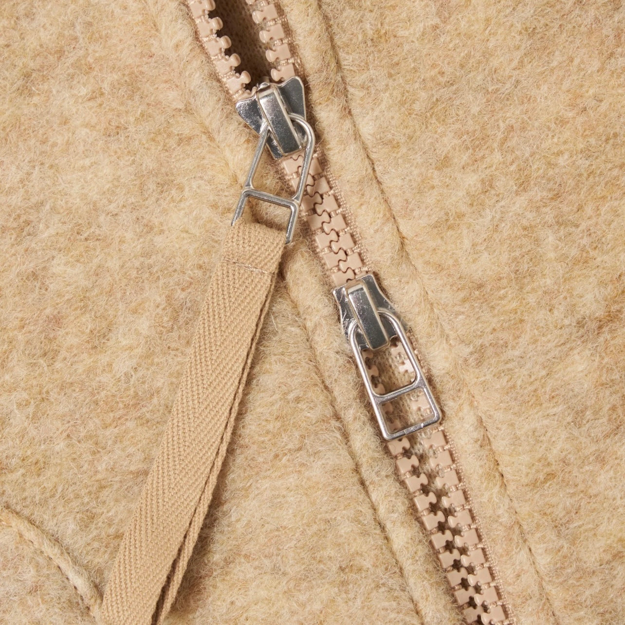 Universal Works Fawn Fleece Zip Waistcoat