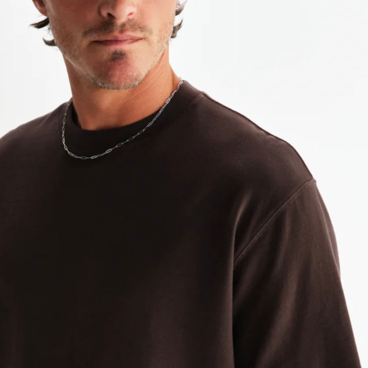 Wax London Milton SS Tee Dark Brown