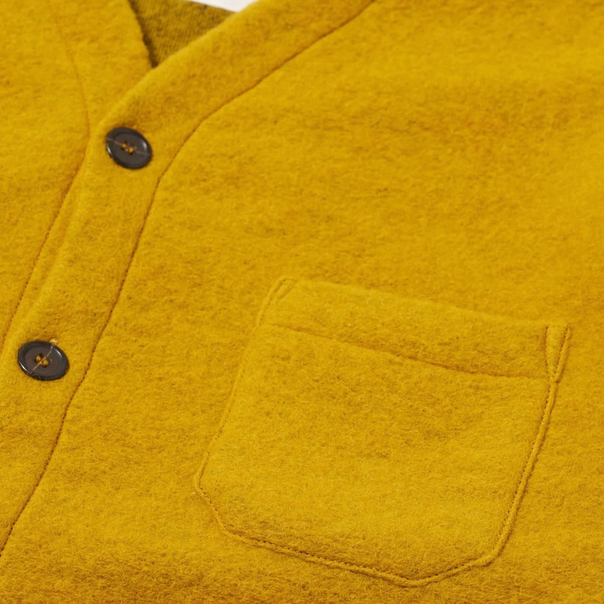 Universal Works Yellow Fleece Cardigan