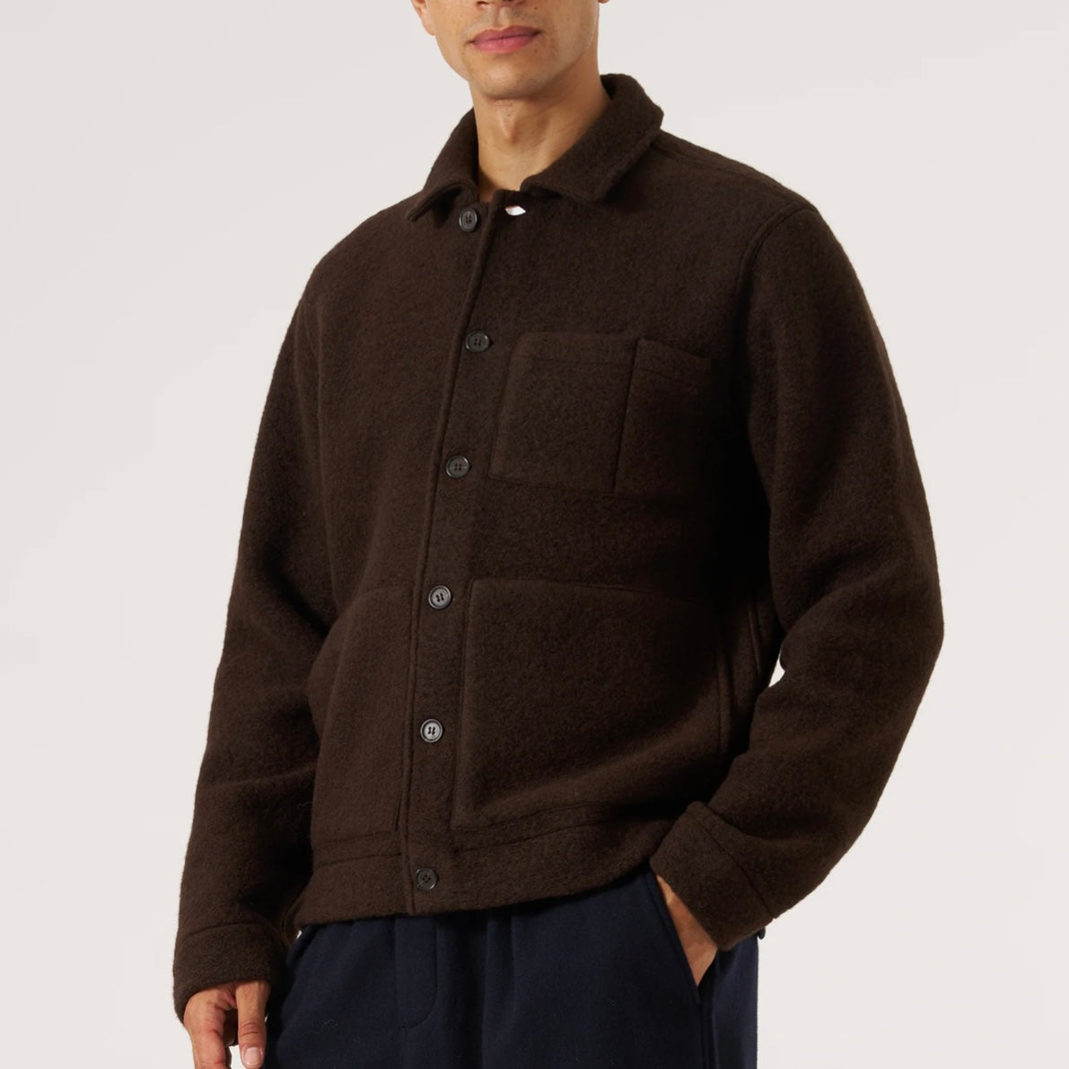 Universal Works Brown Fleece Uniform Jacket