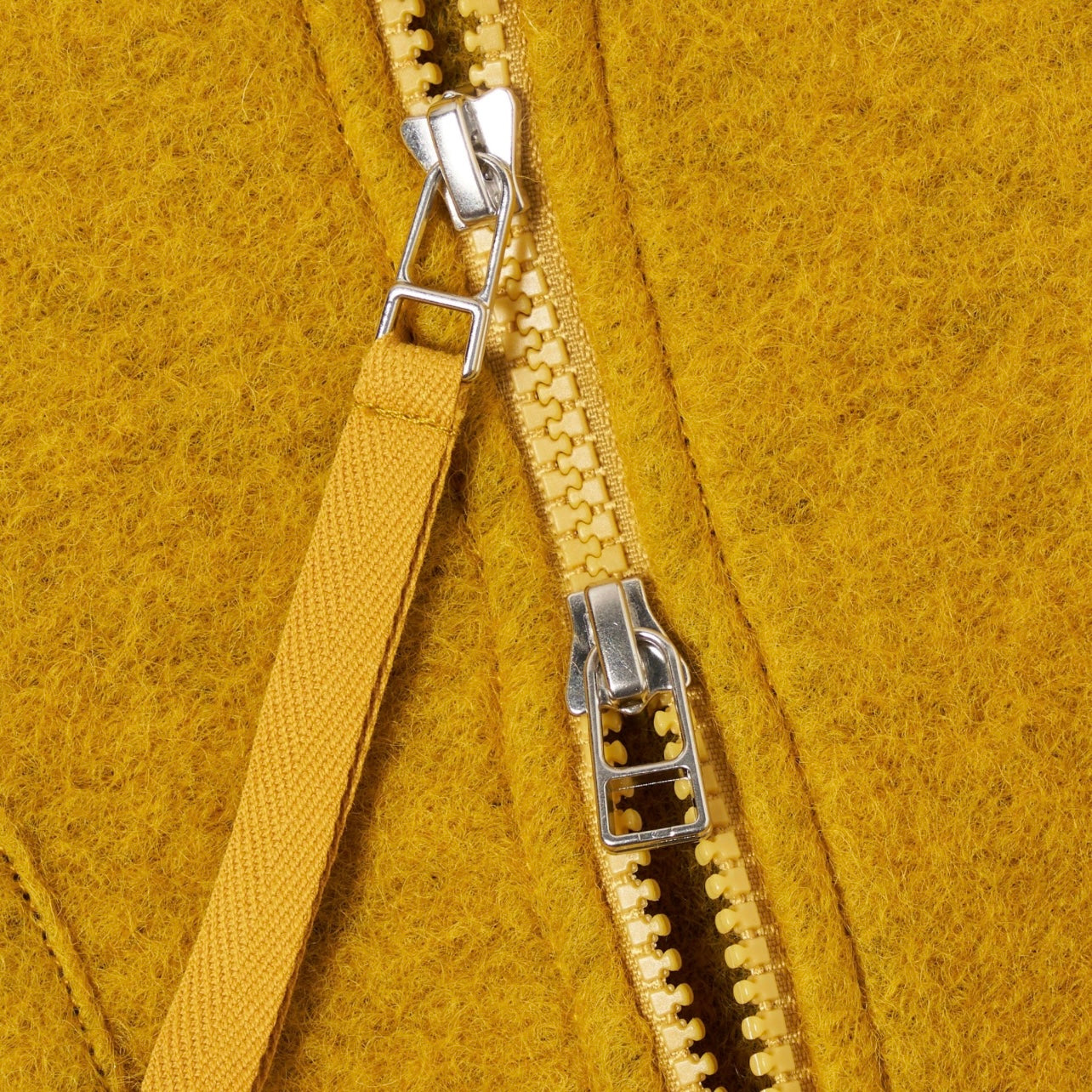 Universal Works Yellow Fleece Zip Waistcoat