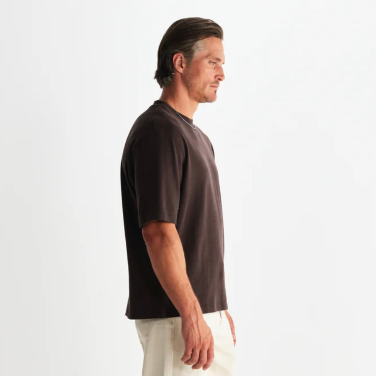 Wax London Milton SS Tee Dark Brown