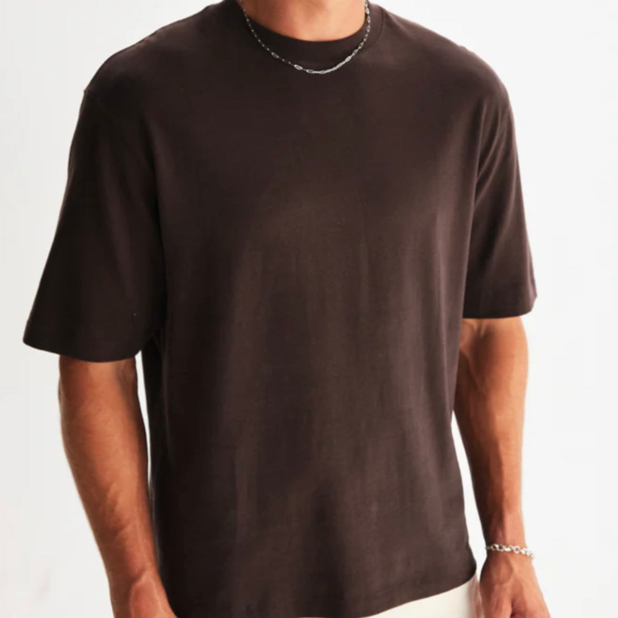 Wax London Milton SS Tee Dark Brown