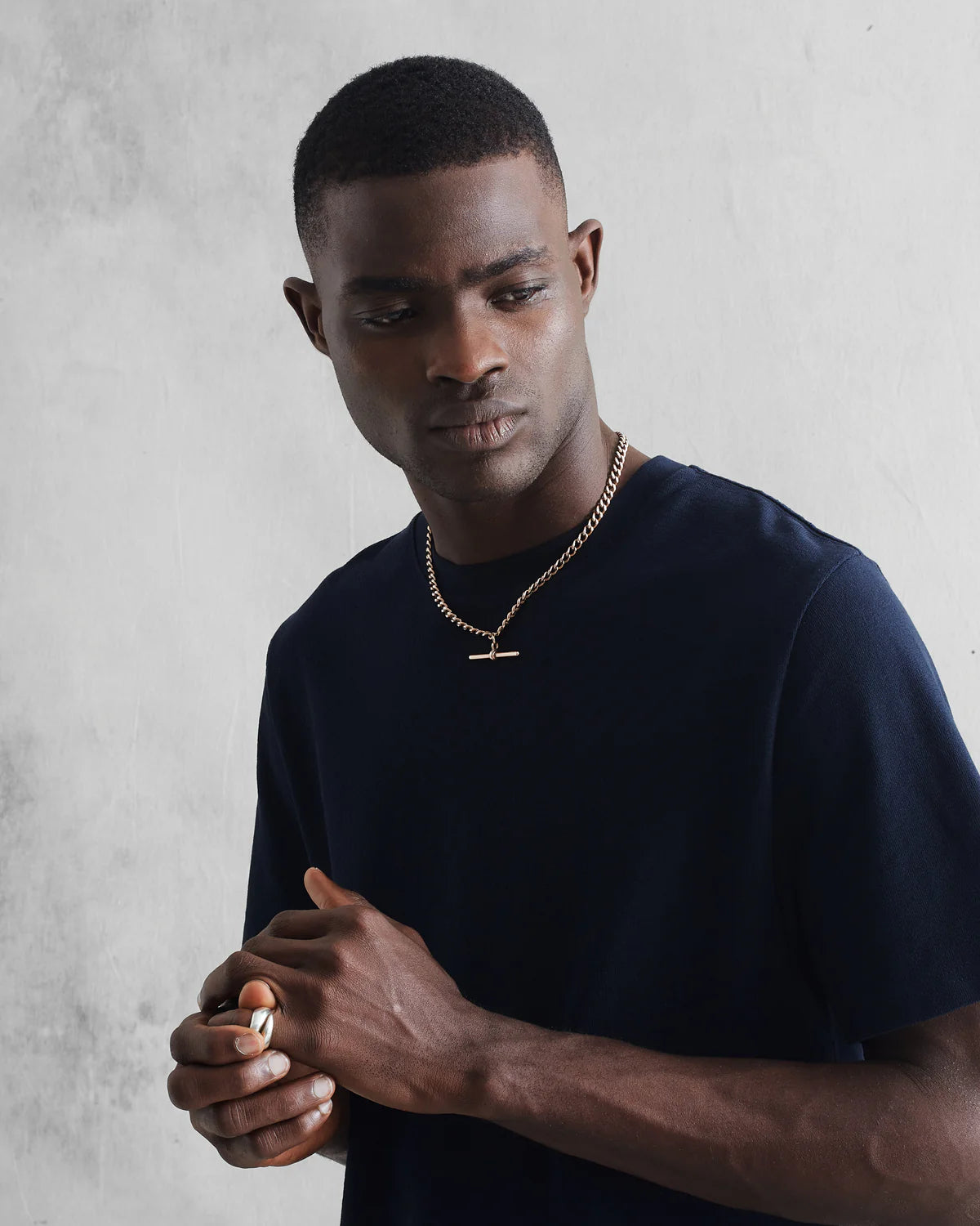 Wax London Dean Core T Shirt Navy