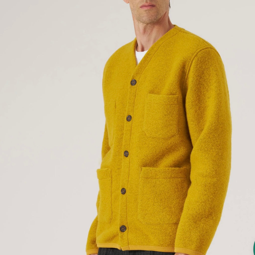 Universal Works Yellow Fleece Cardigan