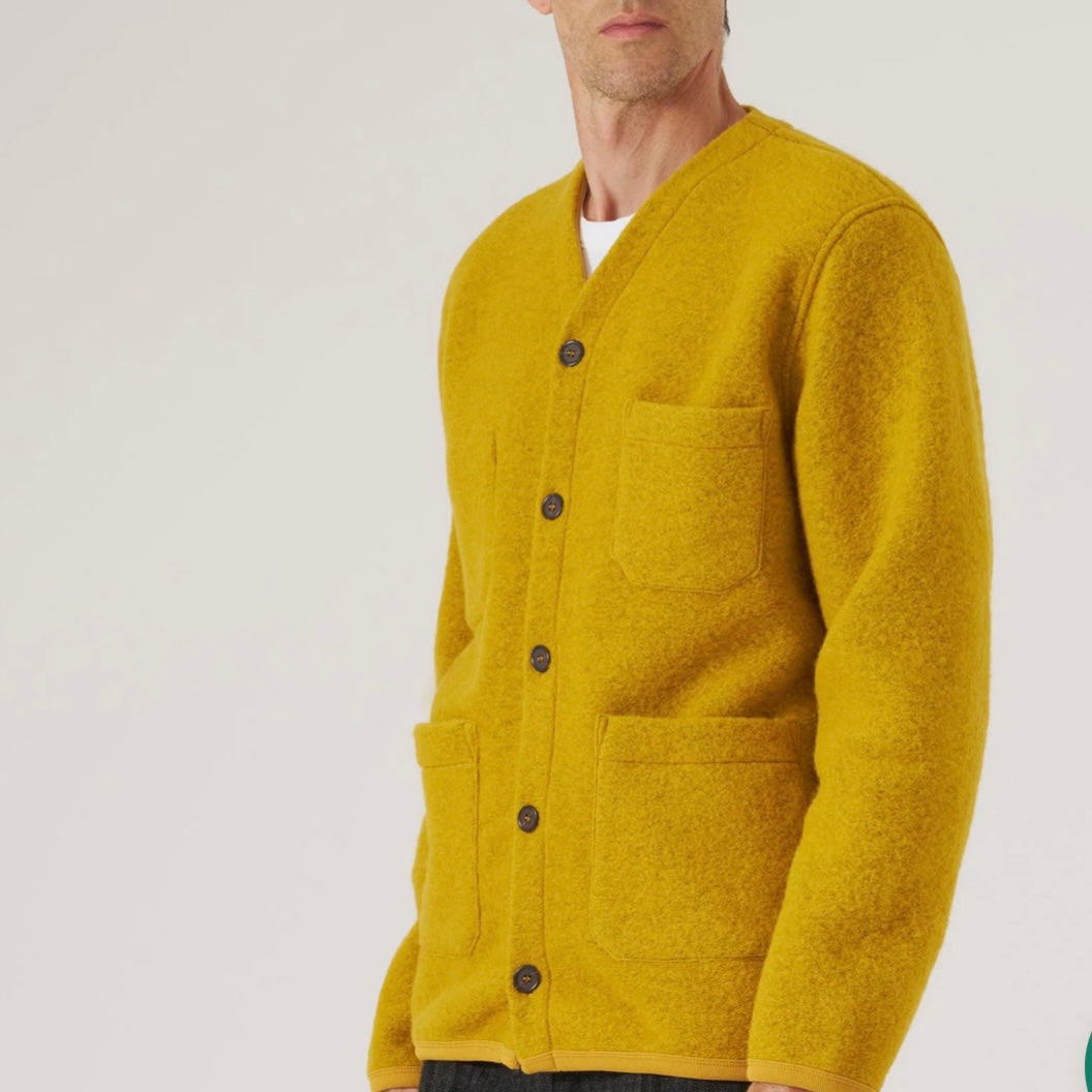 Universal Works Yellow Fleece Cardigan
