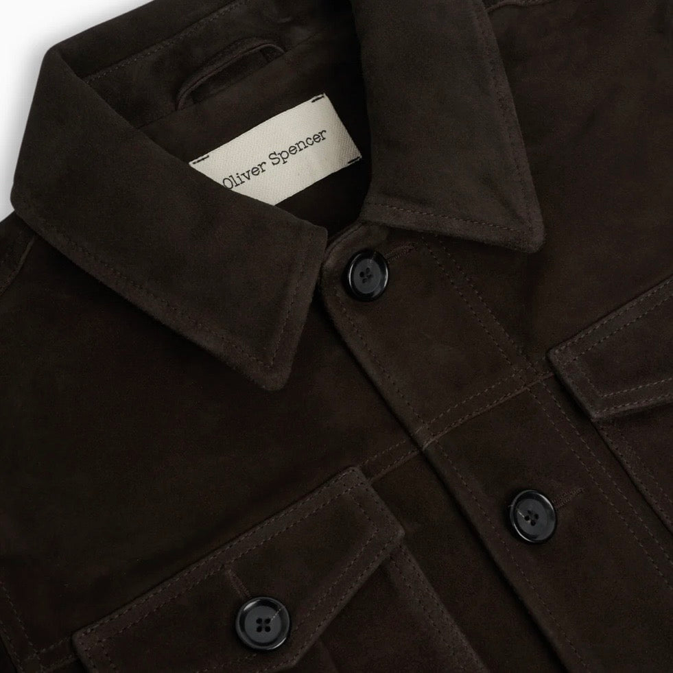 Oliver Spencer Shawcross Suede Jacket