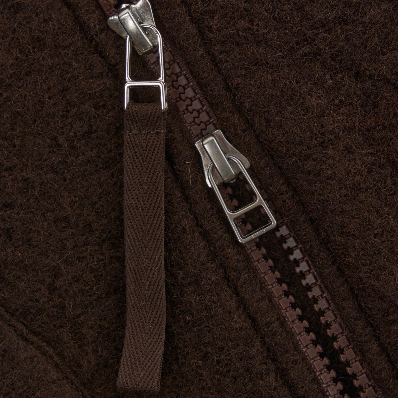 Universal Works Brown Fleece Zip Waistcoat