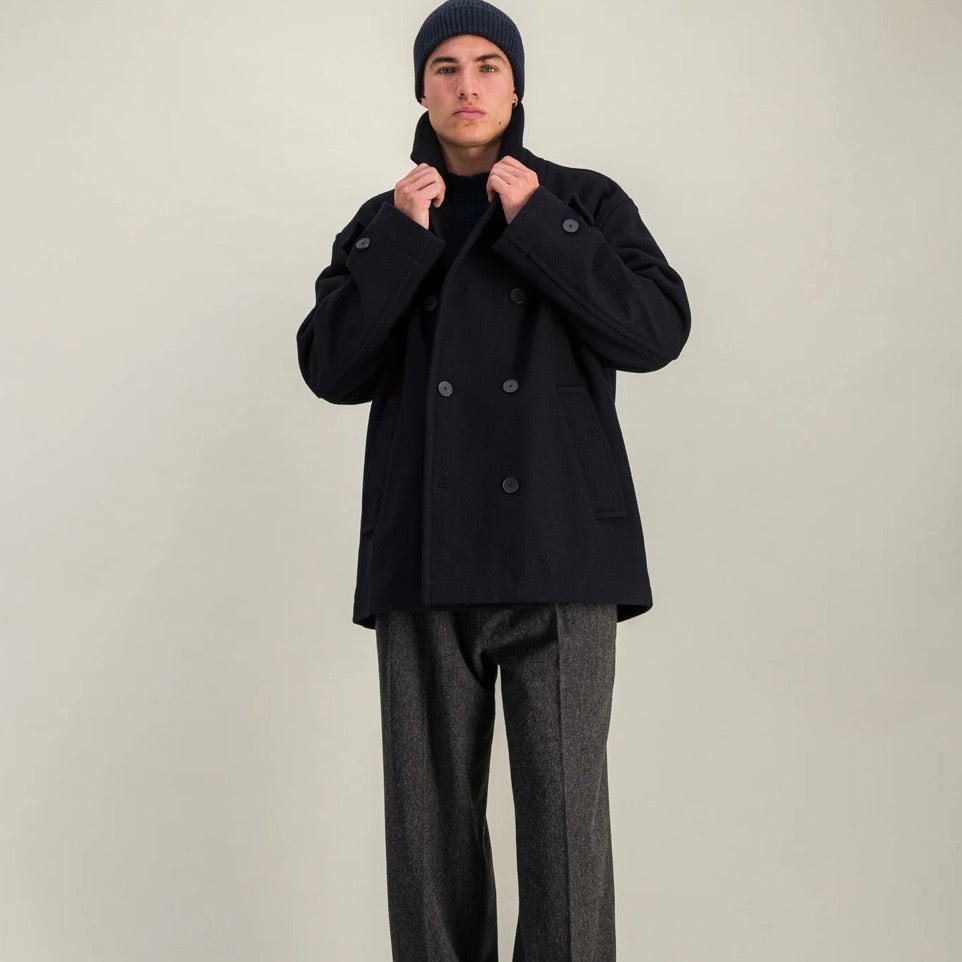 Parages Navy Caban Coat