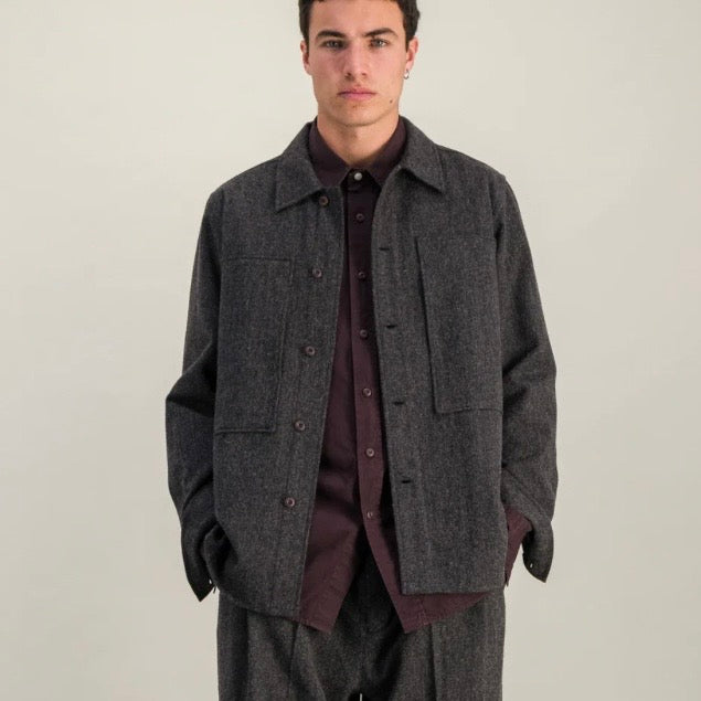 Parages Delivery Wool Overshirt