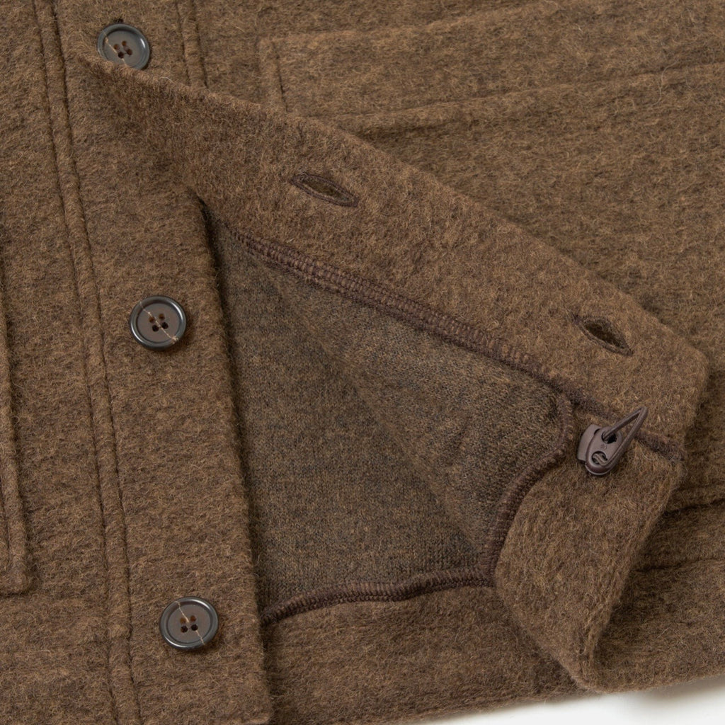 Universal Works Advance Cardigan Brown Marl