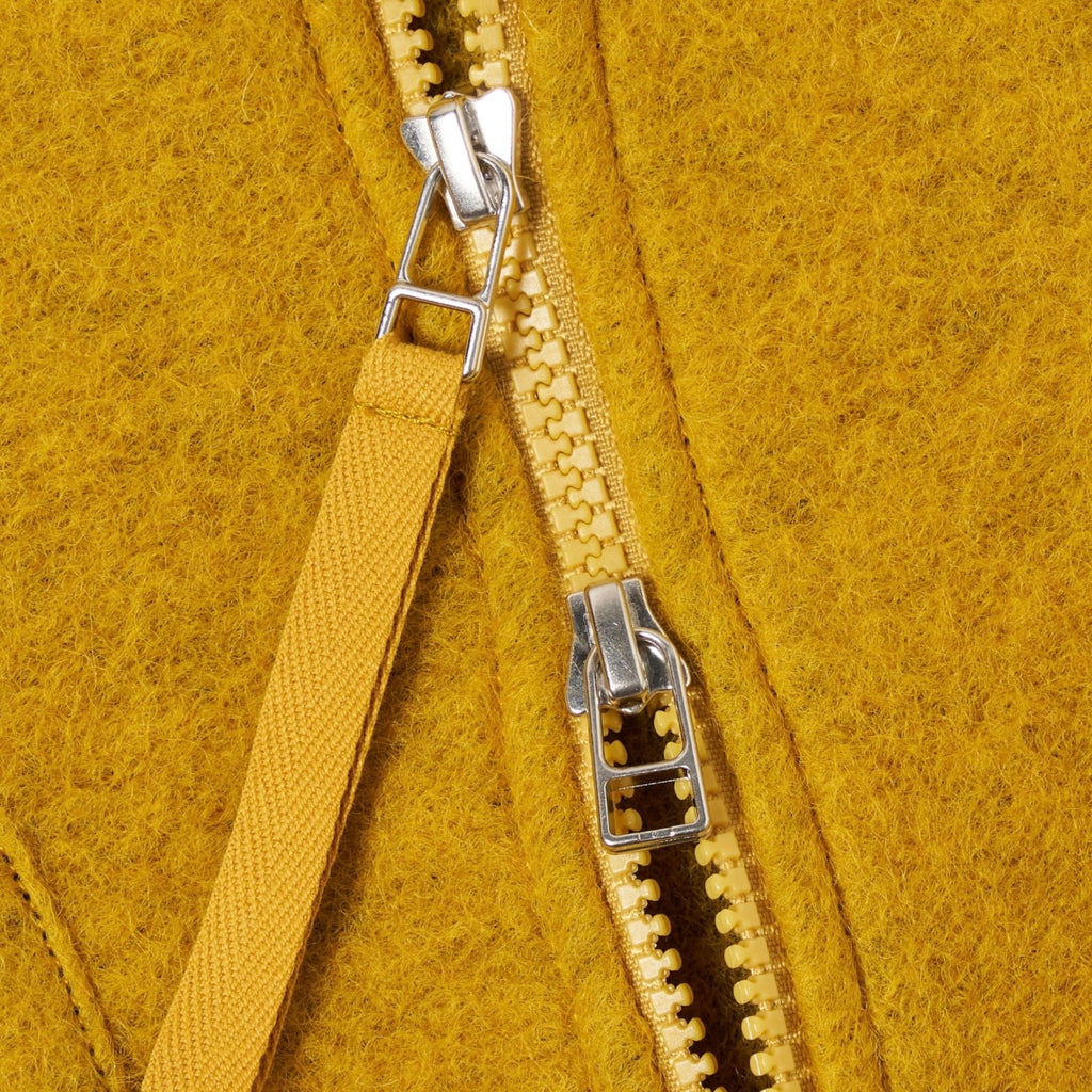 Universal Works Yellow Fleece Zip Waistcoat