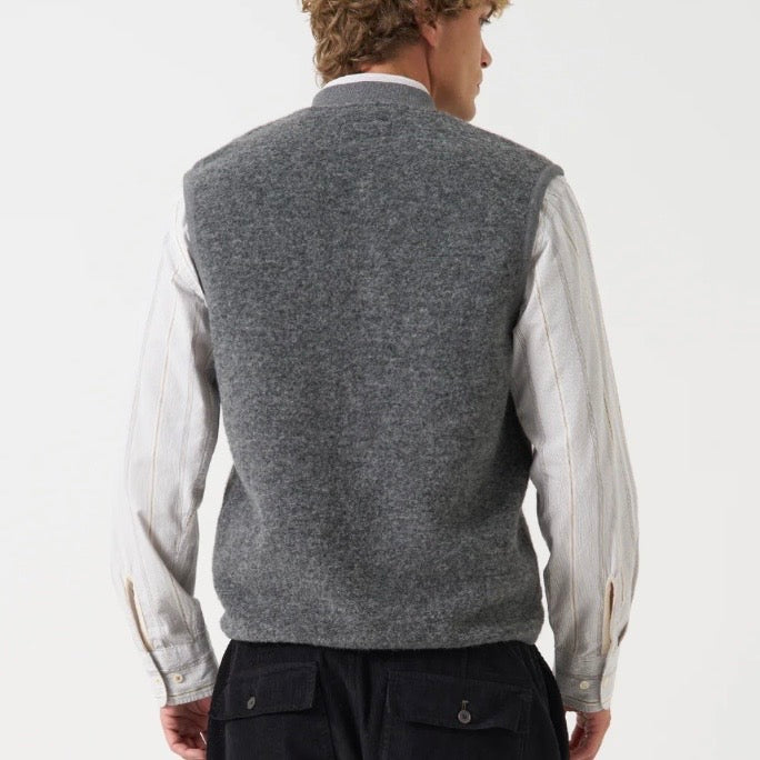 Universal Works Zip Waistcoat Grey Marl
