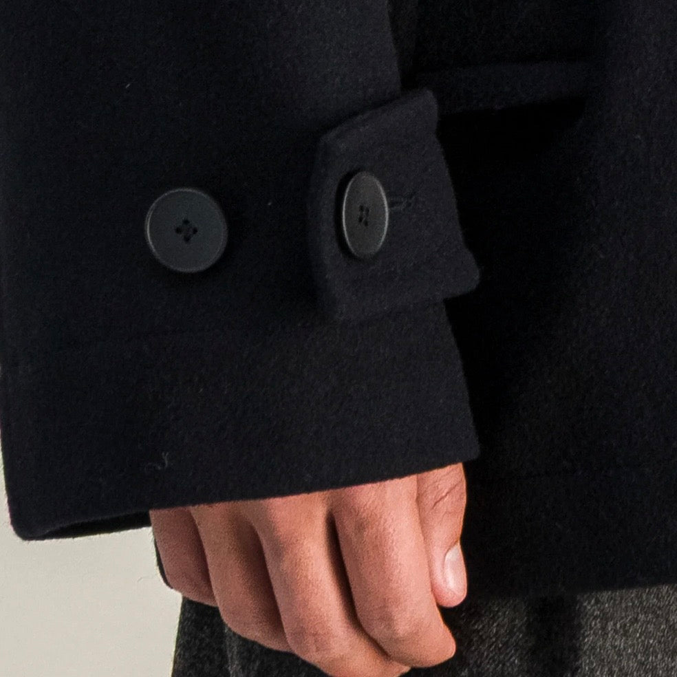 Parages Navy Caban Coat