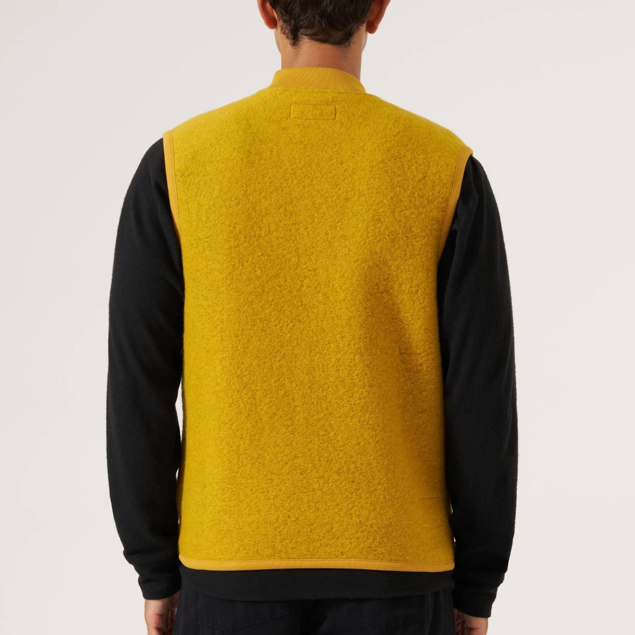 Universal Works Yellow Fleece Zip Waistcoat