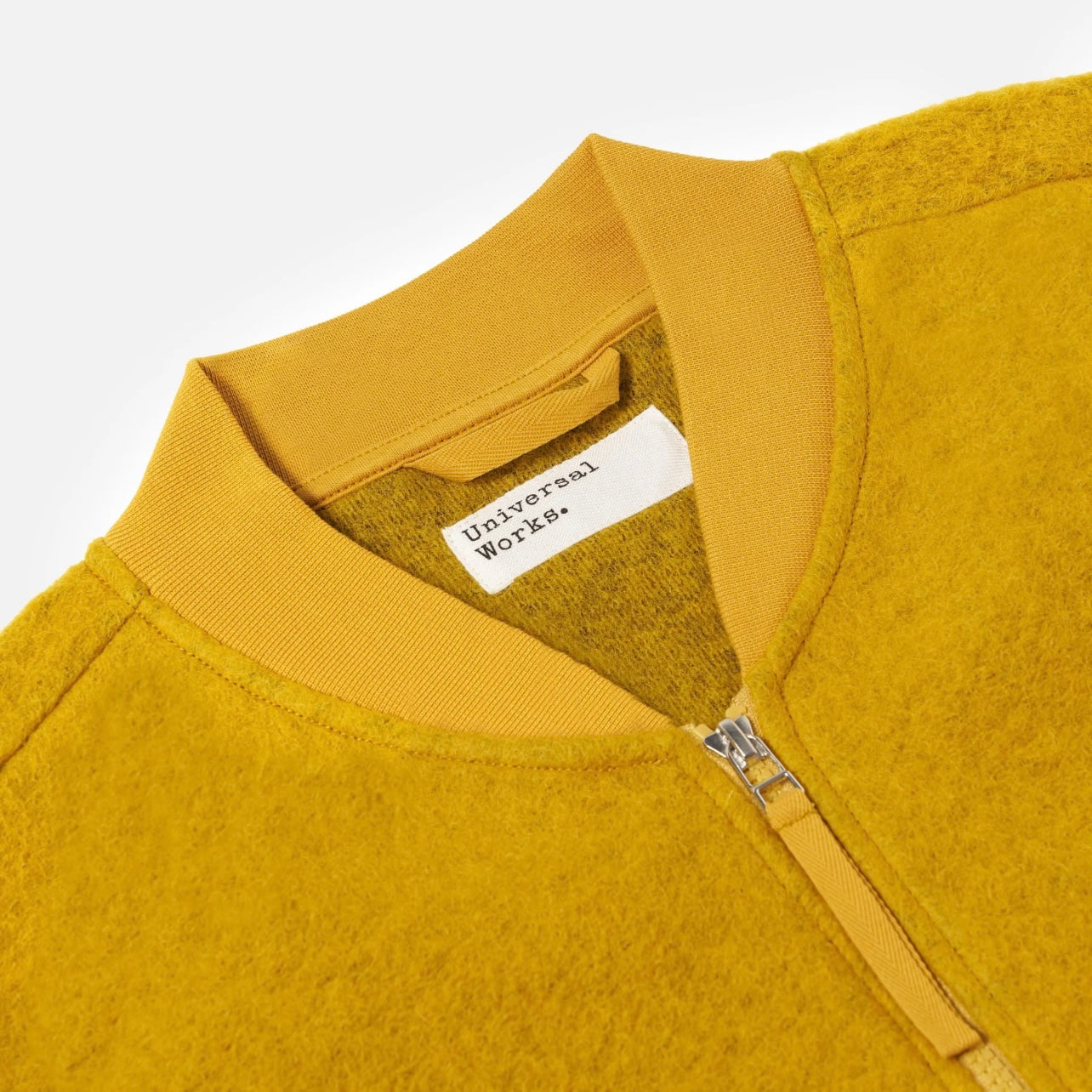 Universal Works Yellow Fleece Zip Waistcoat