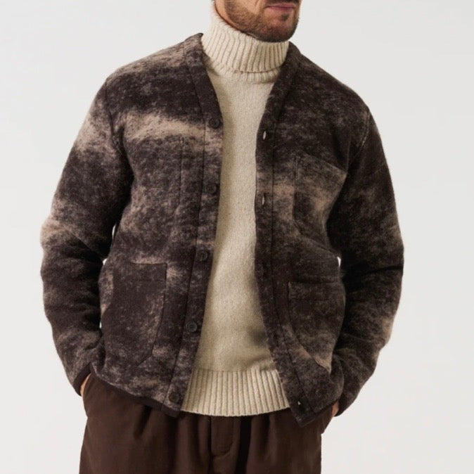 Universal Works Cloud Camo Cardigan
