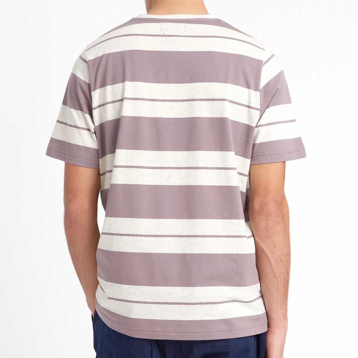Oliver Spencer Conduit Mauve Stripe T-Shirt SS24