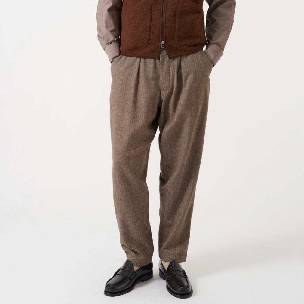 Universal Works Herring Bone Pleated Track Pants