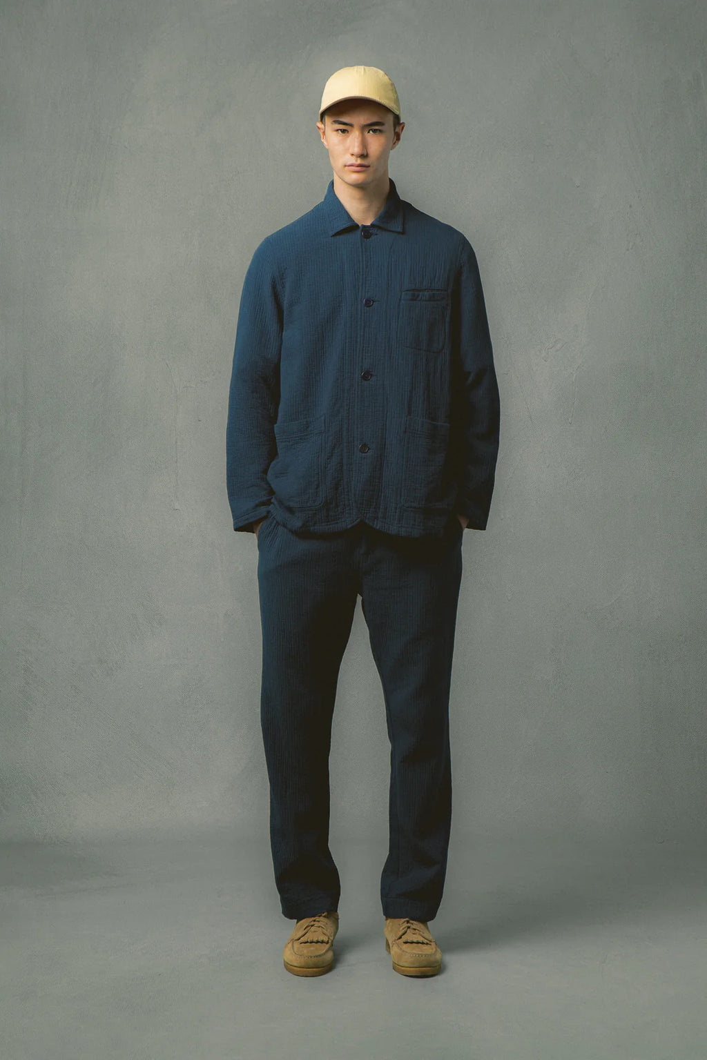 Kestin Huntly Jacket Textured Navy