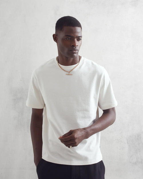 Wax London Dean T Shirt Ecru
